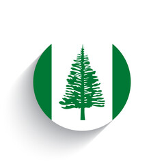 Wall Mural - National flag of Norfolk Island icon vector illustration isolated on white background.