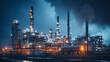 © kichigin19 - oil refinery pipe panorama, gloomy atmosphere, environmental pollution, ecology, carbon footprint