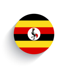 Wall Mural - National flag of Uganda icon vector illustration isolated on white background.