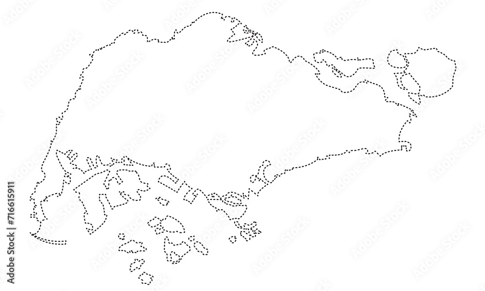 เวกเตอร์ Stock Singapore map. detailed map of Singapore.1234 | Adobe Stock