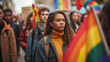 demo, demonstration, gleichberechtigung, homosexuell, frieden, Weltfrieden, hoffnung, Straße, Protest, Regenbogenfarben, Regenbogen, Bunt