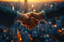 Handshake Sealing Business Success Businessmen Concluding Deal In Partnership Hand Of Person At Meeting Embodying Concept Of Cooperation Shake Signifying Teamwork And Greeting In Corporate