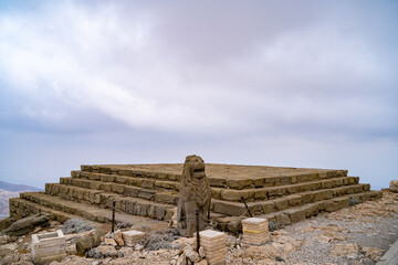 Wall Mural - Fire Altar on Mount Nemrut. The Fire Alter is in the shape of stepped pyramid.