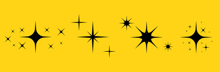 Wall Mural - stars, meteoroids, comets, asteroids on a white background. pattern with stars. chaotic elements. wh
