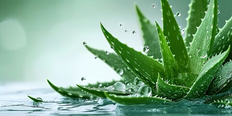 Canvas Print - Flora adorned with dew embodying nature essence in green water on plants signaling freshness wetness from rain captured in macro environment thriving with each drop grass heralding spring arrival