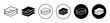 layer of fabric  vector icon set collection. layer of fabric  Outline flat Icon.