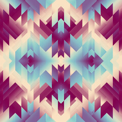 Fototapete - Colorful Aztec Fabric, Wallpaper and Home Decor. Abstract seamless tileable pattern. Triangles aztec background. Vector image.