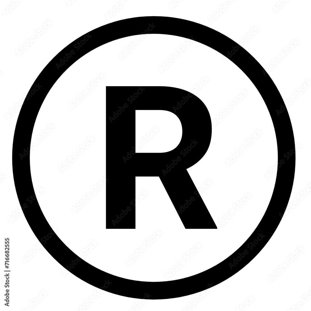 Alphabet letter r rounded with circle Stock Illustration | Adobe Stock