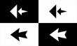  left arow set symbol icon vector.Vector set of arows on white Background.