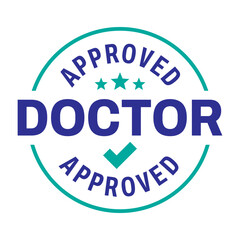 Poster - Doctor recommended vector icon logo badge