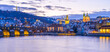 Prague, Prague Castle, Charles Bridge, Vltava River, monuments, architecture, history, winter, snow, boats, harbor, pier