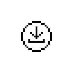 Poster - download pixel art icon vector 8 bit game sign