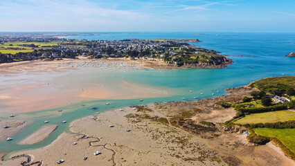 Wall Mural - Vue aérienne de la côte bretonne, Rotheneuf, La Guimorais, Bretagne