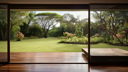 Poster - view from the window in the garden high definition(hd) photographic creative image