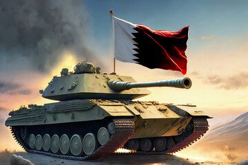 Wall Mural - Heavy Battle Tank of Qatar