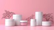 Cosmetic skincare makeup containers without labels. Generative Ai.