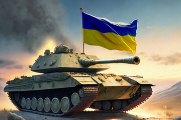 Wall Mural - Heavy Battle Tank of Ukraine