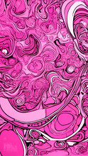 Pink Psychedelic Paper Shapes.