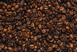 Fototapeta Dinusie - coffee beans background without people close-up