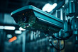 A close up of a surveillance camera