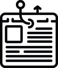 Poster - access social email icon outline vector. hacker attack. data network