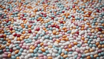 Round pills on a background