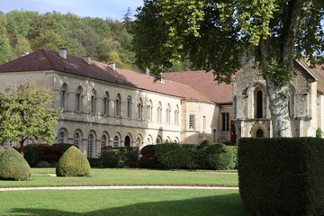 Canvas Print - Abbey of Fontenay in Burgundy, France 