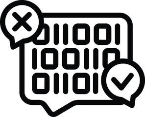 Poster - message virus icon outline vector. digital access. online scam