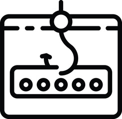 Poster - Phishing web attack icon outline vector. Cyber security. Virus bug