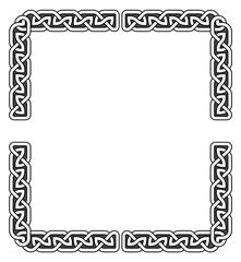 Canvas Print - Medieval ornament frame. Vinatge celtic knot chain border