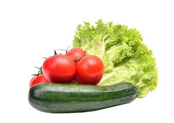 Poster - Fresh vegetables on white background