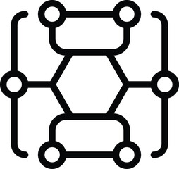 Poster - Chemistry formula icon outline vector. Professional research lab. Teacher class