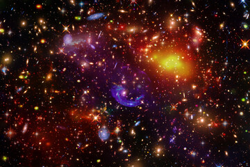 Wall Mural - beautiful universe. galaxies and stars. the elements of this image furnished by nasa.