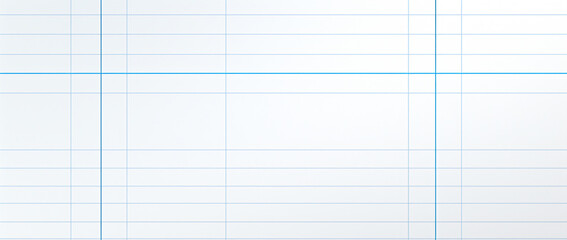 Poster - a white paper with blue grid lines, in the style of minimalistic japanese, gray, simple, clean-lined, graph paper grids