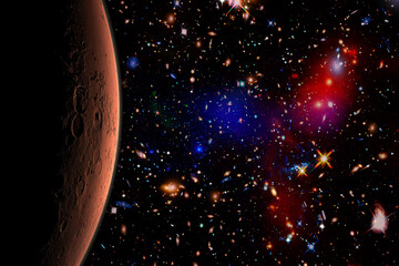 Wall Mural - solar system. fourth planet. mars. the elements of this image furnished by nasa.