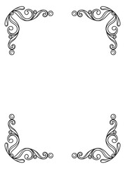 Wall Mural - decorative ornate corners. elegant vintage calligraphic frame