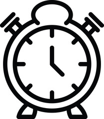 Poster - School alarm clock icon outline vector. Chemistry teacher. Inventor lecture