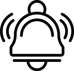 Poster - School lesson bell icon outline vector. Research lab. Lady expert