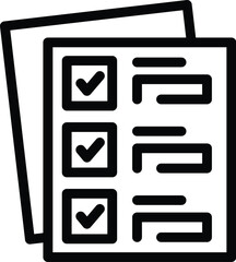 Poster - Approved chemistry test icon outline vector. Class experiment. Science lab