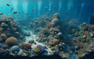 Wall Mural - Corail sous marin