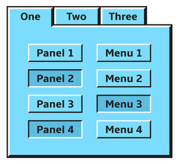 Leinwandbilder - Old pc interface. Retro window with buttons template
