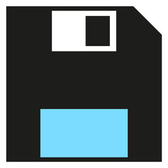 Poster - Save retro icon. Black computer interface element