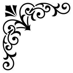 Wall Mural - decorative vintage corner. flourish elegant border element
