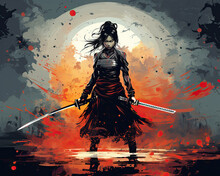 A Female Samurai Warrior