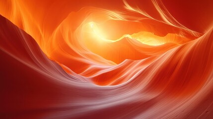 Wall Mural -  an orange and white swirl with a bright light in the middle of the image in the middle of the image is an orange and white swirl with a bright light in the middle of the middle.