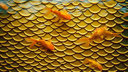 Wall Mural - gold fish