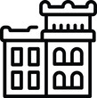 Lisbon city tower icon outline vector. Slender fortress. Town cultural