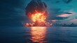 astonishing explosion of a nuclear bomb