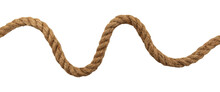 Jute. Twisted Linen Rope On A White Background. Rope. Loop