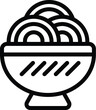 Snack food cuisine icon outline vector. Cooking asian bowl. Snack food